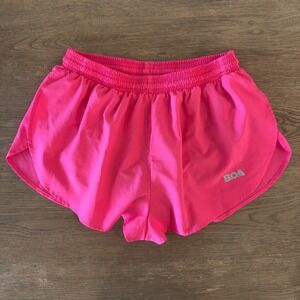 BOA 1" Elite Split Leg running shorts-Lightweight-Lined-Hot Pink Chili-Size M